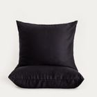 Homla, Bamsa, zestaw dwóch poszewek, z satyny bambusowej, czarny, 70-80 cm