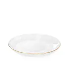 Homla, Barrel, talerzyk szklany, wzorzysty ze złotym rantem, 15 cm