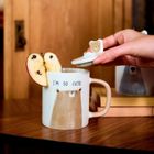 Homla, Batis, kubek, z brązowym misiem i porcelanową przykrywką, 0,35l