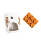 Homla, Biscotto, zestaw z kominkiem i woskiem, 8-10 cm