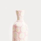 Homla, Bloomy, wazon, w wytłaczane kwiaty, 9,5-9,5-23,5 cm