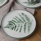 Homla, Blyde, talerz, z liściem paproci, 20 cm