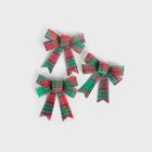 Homla, Bowe, kokarda, w kratę, zestaw, 10 cm, 3 szt.