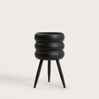 Homla, Buuble, kwietnik na nóżkach, czarny, 16-28,5 cm