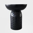 Homla, Charme, stolik kawowy, drewniany, czarny, 37-37-42 cm