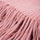 Homla, Chenille, koc szenilowy, różowy, 130-170 cm