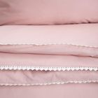 Homla, Cherish Love, pościel, bawełniana różowa z lamówką w serca, 200-220 cm