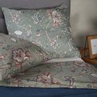 Homla, Claras, Pościel z mikrofibry szara w liście i kwiaty, 200-220 cm, SS23 997918