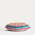 Homla, Consuela, poduszka, z kolorowym kwiatowym wzorem i pomponami, 45 cm