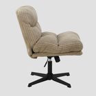 Homla, Cordivo, fotel, sztruksowy obrotowy, beżowy, 66-71-83 cm