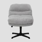 Homla, Cordivo, fotel, sztruksowy obrotowy, szary, 66-71-83 cm