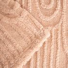 Homla, Darin, koc, miękki beżowy ze strukturalnym wzorem, 150-200 cm