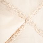 Homla, Delia, pościel, z pranej bawełny beżowa z przeszyciami, 160-200 cm