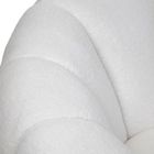 Homla, Douill, Fotel obrotowy ecru w tkaninie TEDDY, 94-88-62 cm, 869414