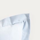 Homla, Durga, poszewka, bawełniana błękitna z dekoracyjnym obszyciem, 45-45 cm