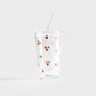 Homla, Embo Summer, szklanka ze słomką w wiśnie, 0,4l, 745898