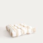 Homla, Evelyn, poduszka, w beżowe pasy z pikowaniem i uchwytem, 50-50 cm