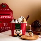 Homla, Fedo, kubek, z bambusową pokrywką bordowy, 0,34l