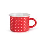 Homla, Flocon, kubek, czerwony w choinki, 0,16l