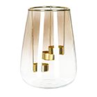 Homla, Galia, lampion szklany, złoty, 15-20 cm