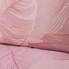 Homla, Gallo, Pościel z mikrofibry różowa w liście 200-220 cm