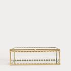 Homla, Grazia, szkatułka na biżuterię, złota, 18-13-5,5 cm