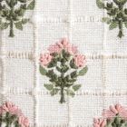 Homla, Indira, poszewka, bawełniana z ozdobym kwiatowym haftem, 45-45 cm