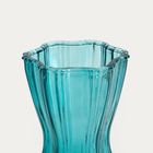 Homla, Junne, wazon, szklany turkusowy, 13-25 cm