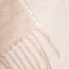 Homla, Kalor, koc, beżowy żakardowy we wzór z frędzlami, 135-200 cm