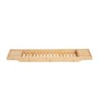 Homla, Klea, półka na wannę, drewniana naturalna, 70-14.5-4.5 cm