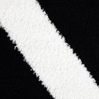 Homla, Kobe, koc gruby żakardowy w czarno-białe pasy, 130-170 cm