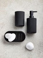 Homla, Leon, zestaw łazienkowy, dozownik i kubeczek, czarny