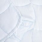 Homla, Leona, narzuta, błękitna z pikowaniem i ozdobną falbaną, 200-220 cm