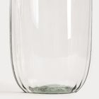 Homla, Luki, wazon, ryflowany transparentny ze szkła z recyklingu, 13-45 cm