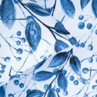 Homla, Luna, pościel, z mikrofibry w niebieskie liście, 160-200 cm