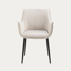 Homla, Lunar, krzesło, w tkaninie beżowe, 56-56-82,5 cm