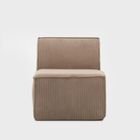 Homla, Lykke, fotel modułowy, beżowy sztruksowy, 73-88-73 cm