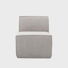 Homla, Lykke, fotel modułowy, jasnoszary sztruksowy, 73-88-73 cm