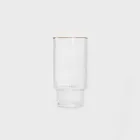 Homla, Lynn, szklanka, piętrowana ryflowana duża ze złotym rantem, 0,4 l