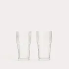 Homla, Lynnaso, zestaw szklanek, transparentnych, wysokich piętrowanych 2 szt., 0,54l