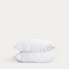 Homla, Maisy, zestaw dwóch poszewek, z mikrofibry białych, 50-60 cm, 2 szt.