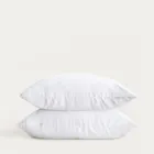 Homla, Maisy, zestaw dwóch poszewek, z mikrofibry białych, 70-80 cm, 2 szt.