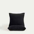 Homla, Maisy, zestaw dwóch poszewek z mikrofibry, czarnych, 40-40 cm