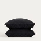 Homla, Maisy, zestaw dwóch poszewek, z mikrofibry czarnych, 70-80 cm, 2 szt.