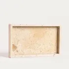 Homla, Marmuri, taca dekoracyjna, z beżowego marmuru, 25-15-3 cm