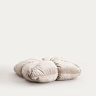 Homla, Martina, poduszka, beżowa z ozdobnym przeszyciem, 45-45 cm