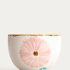 Homla, Meren, miska, z różowym kwiatem, 14-10 cm