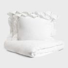Homla, Morain, pościel z mikrofibry, biała z koronką, 200-220 cm, 734465