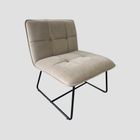 Homla, Nelox, fotel welurowy, szary, 63-69-73 cm