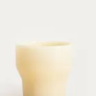 Homla, Pallora, szklanka, z mlecznego szkła żółta, 0,15l